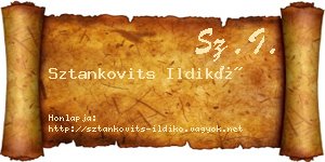 Sztankovits Ildikó névjegykártya