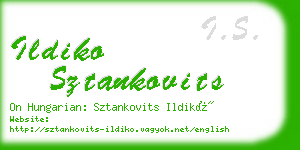 ildiko sztankovits business card